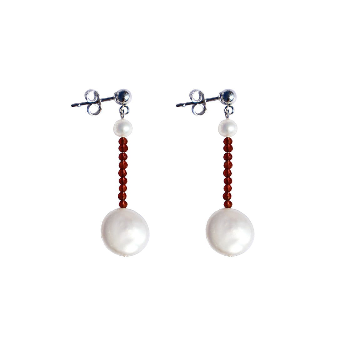 Carnelian India Earrings | Gemstones Earrings | The Courthouse Collection | Australian Designer Pearl Jewellery