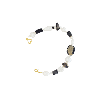Diana's Roman Moon Bracelet | Ancient Roman Glass Bracelet | Australian Designer Pearl Jewellery