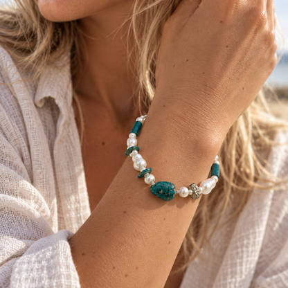 Fortuna's Charm Bracelet | Ancient Roman Glass | Australian Designer Pearl Jewellery