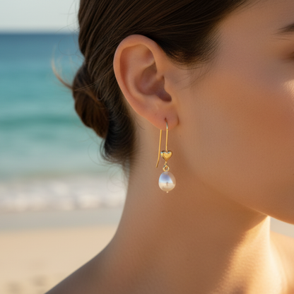 Pearl Earrings 'Love' | The Courthouse Collection | Australian Designer Pearl Jewellery