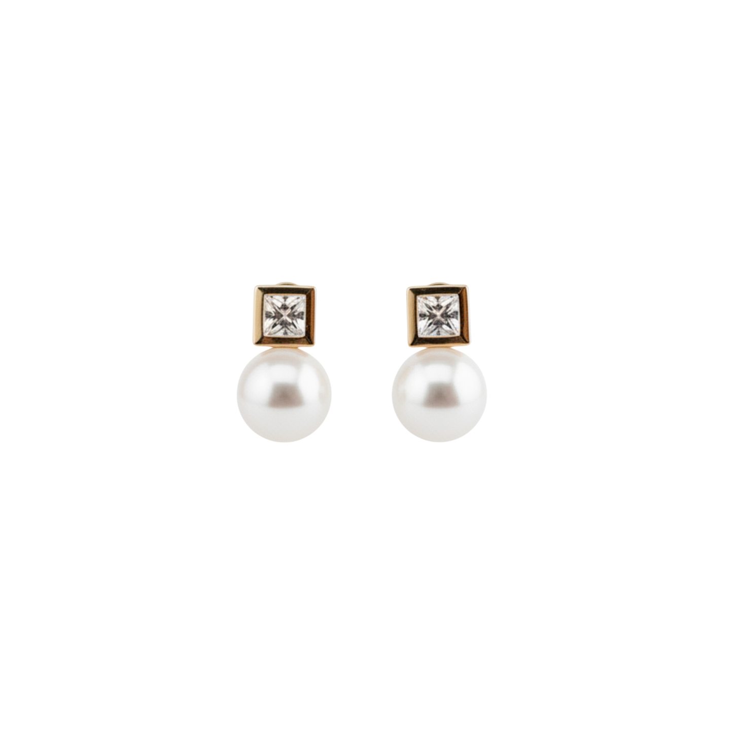Gold Pearl Stud Earrings "Meghan" | The Courthouse Collection | Australian Designer Pearl Jewellery