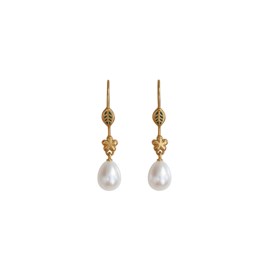 Sterling Silver Pearl Earrings "Spring" | The Courthouse Collection | Australian Designer Pearl Jewellery