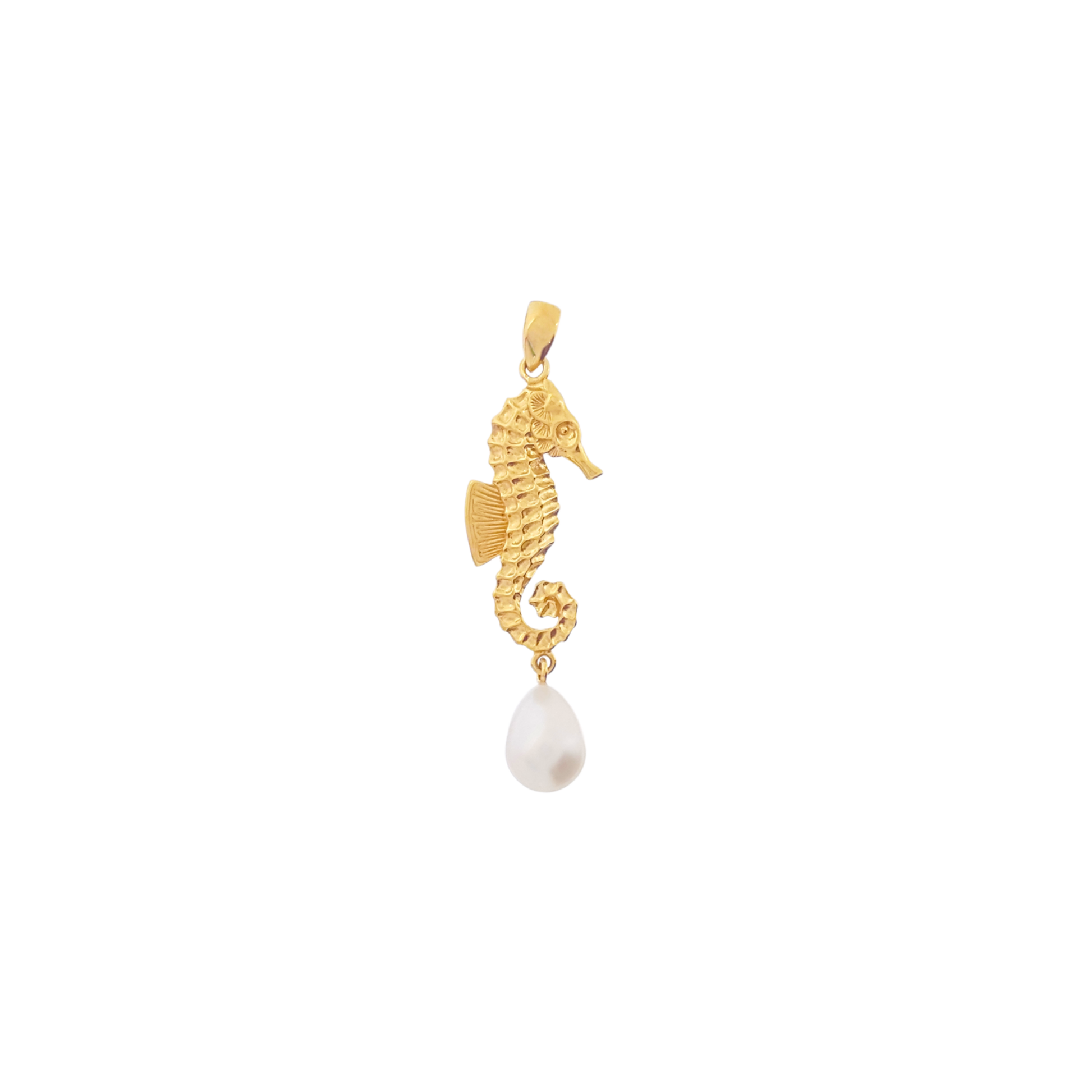 Gold Seahorse Pendant | The Courthouse Collection | Australian Designer Pearl Jewellery