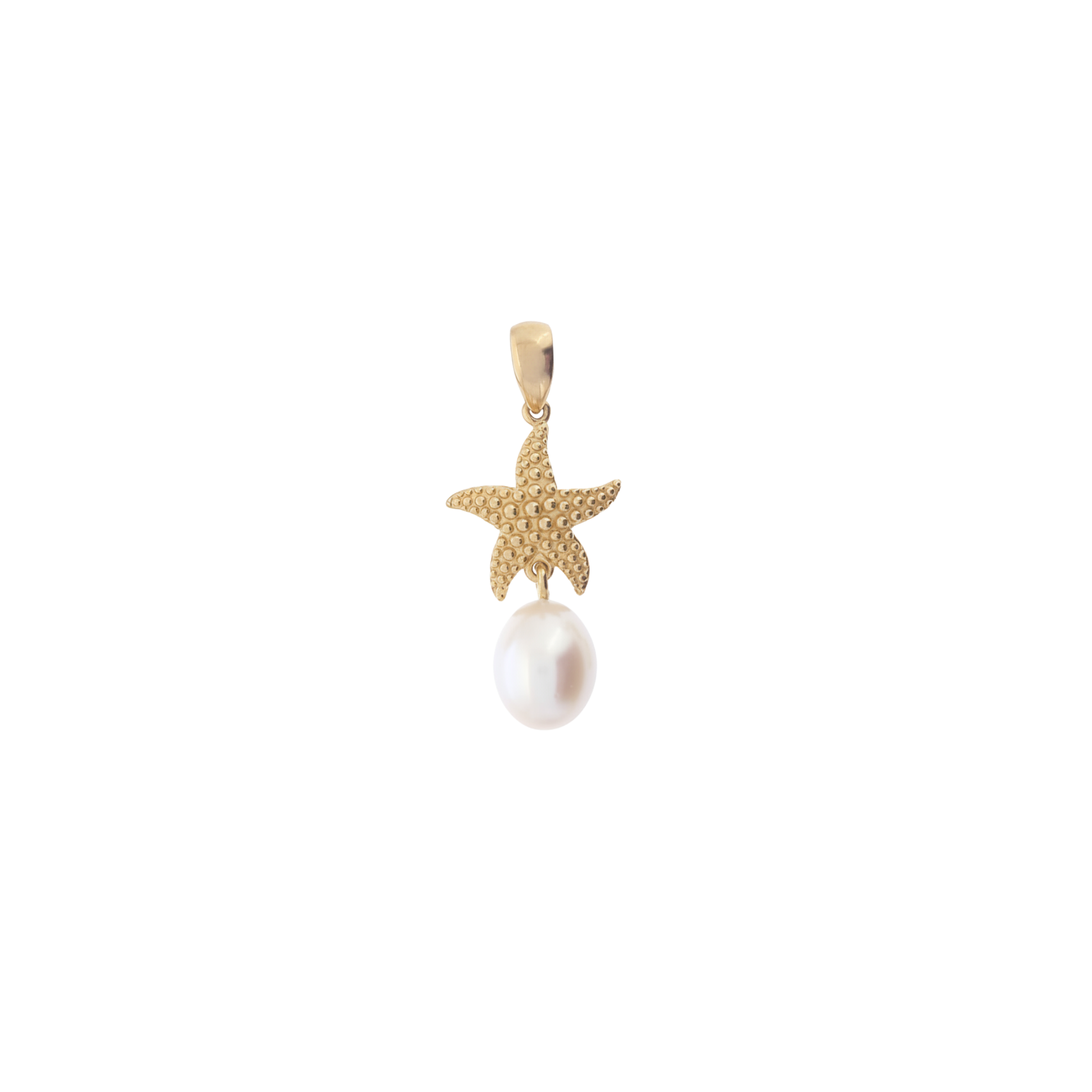 Pearl Pendant 'Starfish Gold' White | The Courthouse Collection | Australian Designer Pearl Jewellery