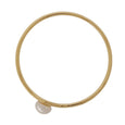 Pearl Bangle 'Moon Goddess' Gold Round | The Courthouse Collection