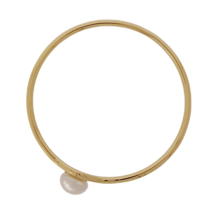 Moon Goddess Pearl Bangle Gold - The Courthouse Collection