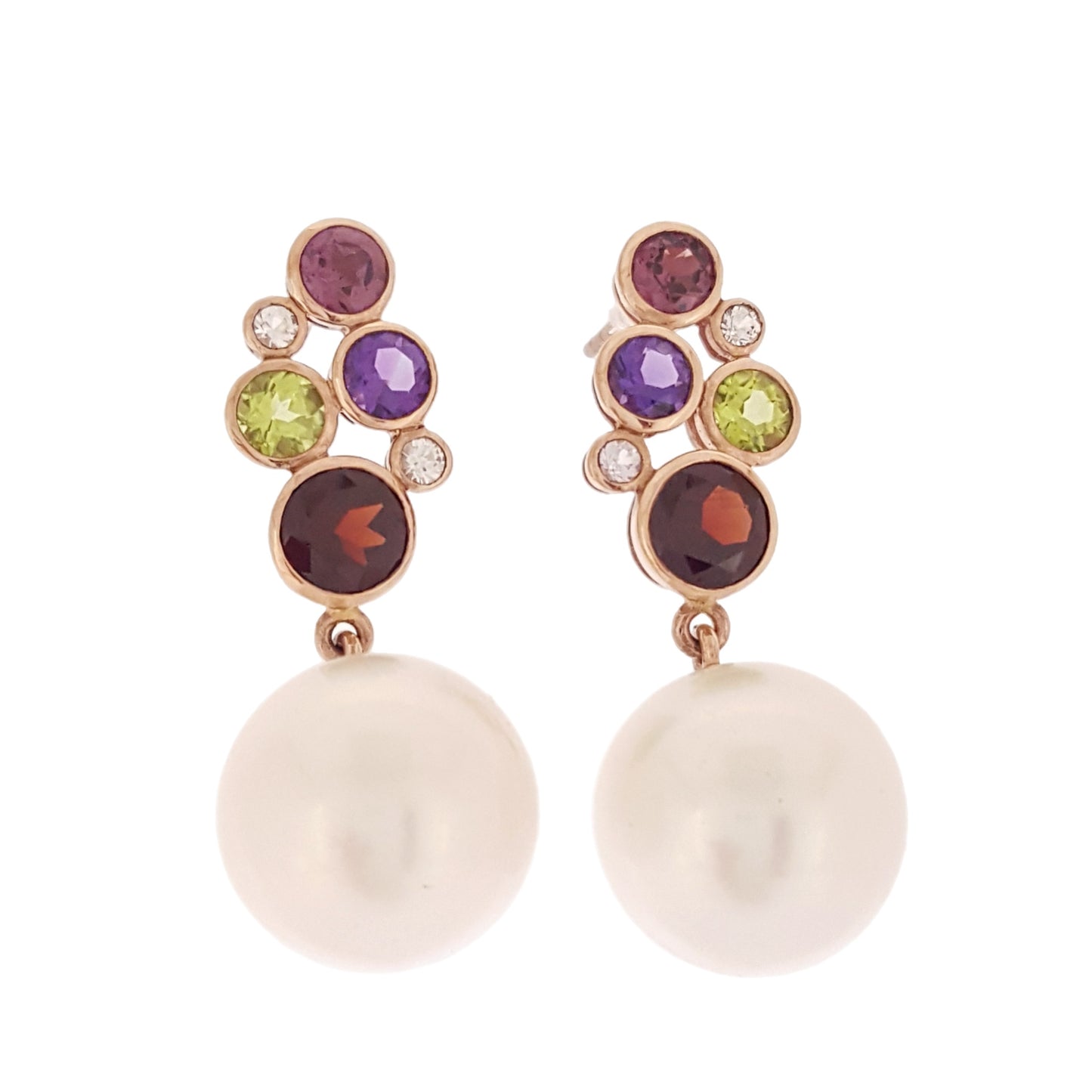 Plum Wine South Sea Earrings - The Courthouse Collection