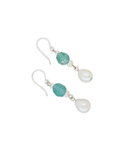Juno's Little Sister Earrings - Ancient Roman Glass Earrings