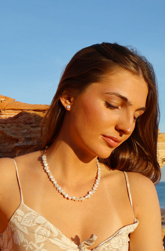 Keshi Pearl Studs