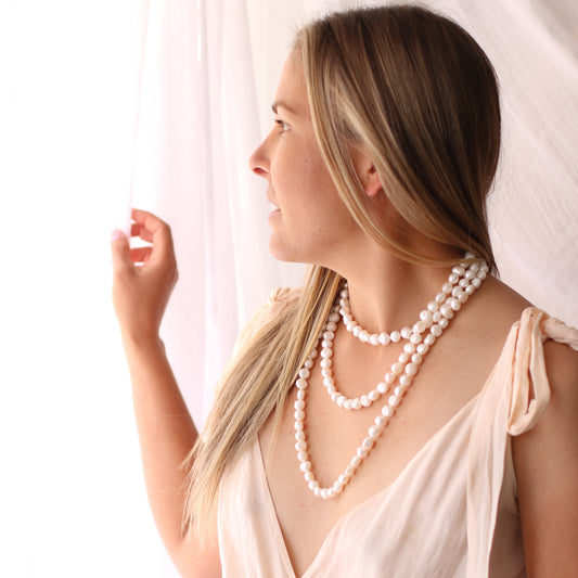Long Pearl Necklace "Longstrand" | The Courthouse Collection | Australian Designer Pearl Jewellery