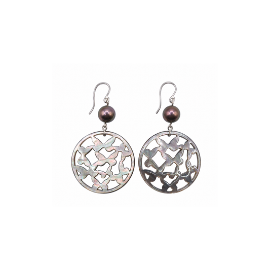 Luna Carved Mother-of-Pearl Drop Earrings