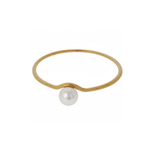 Moon Goddess Pearl Bangle Gold | The Courthouse Collection | Australian Designer Pearl Jewellery