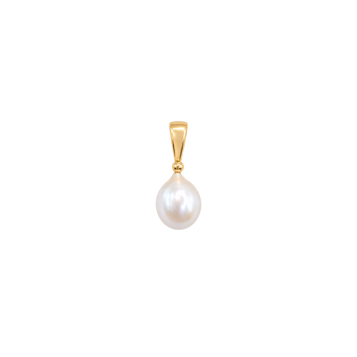 Silver Pearl Pendant Ball Bail