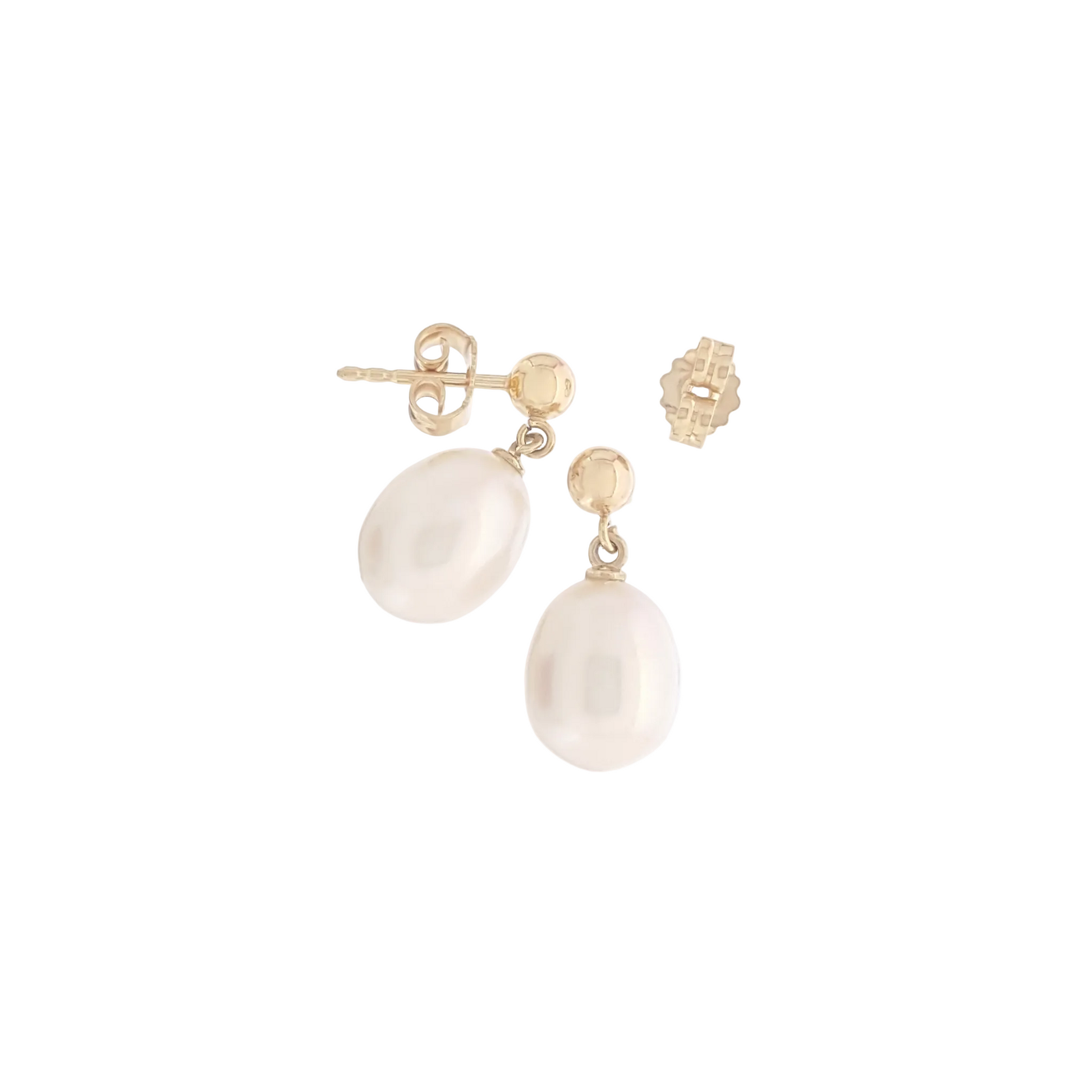 Pearl Earrings 9ct Gold Ballstuds | The Courthouse Collection | Australian Designer Pearl Jewellery