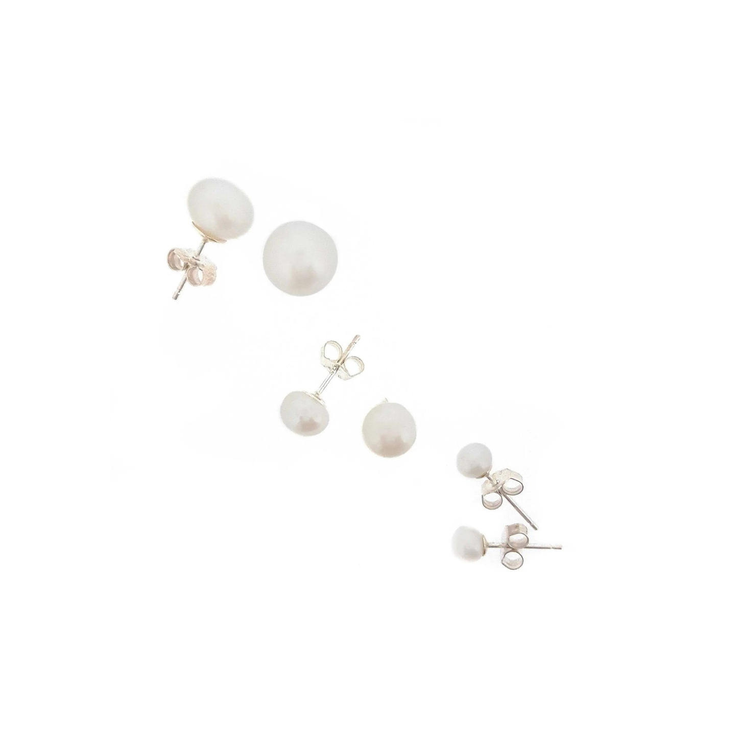 Pearl Earrings Studs White | The Courthouse Collection  | Australian Designer Pearl Jewellery
