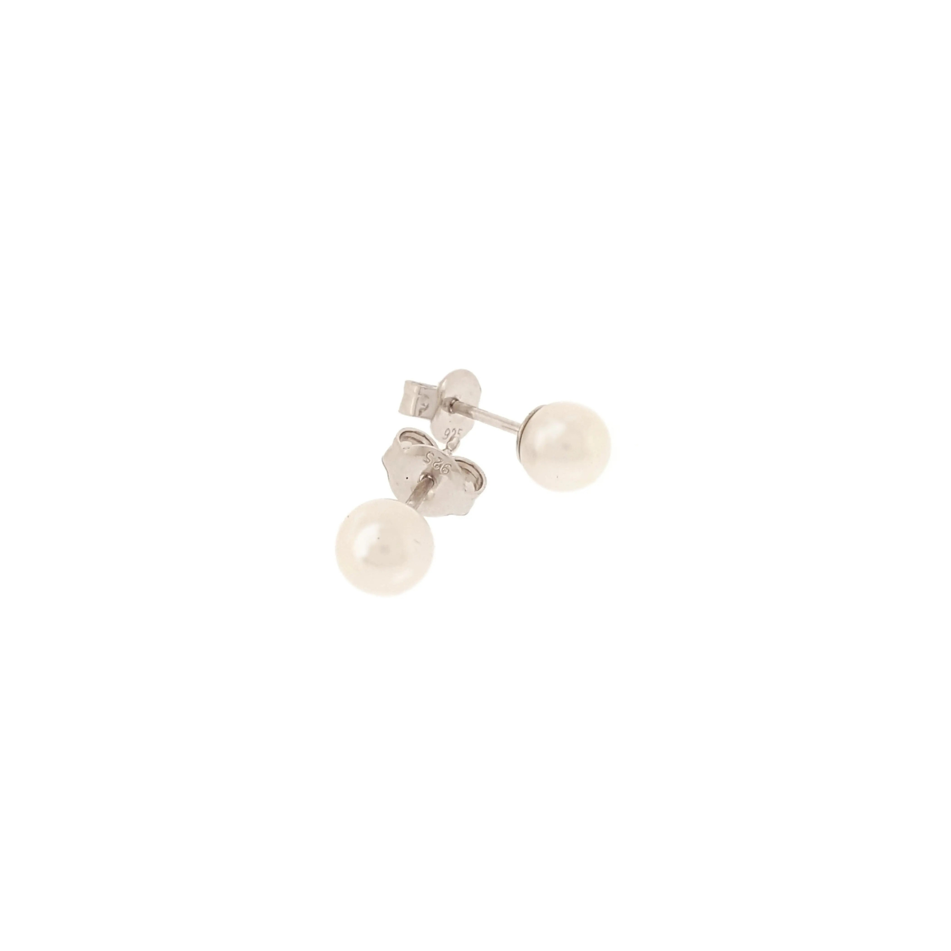 Pearl Earrings Studs White | The Courthouse Collection  | Australian Designer Pearl Jewellery