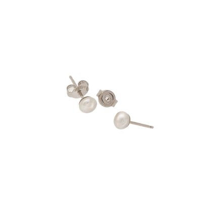 Pearl Earrings Studs White | The Courthouse Collection  | Australian Designer Pearl Jewellery