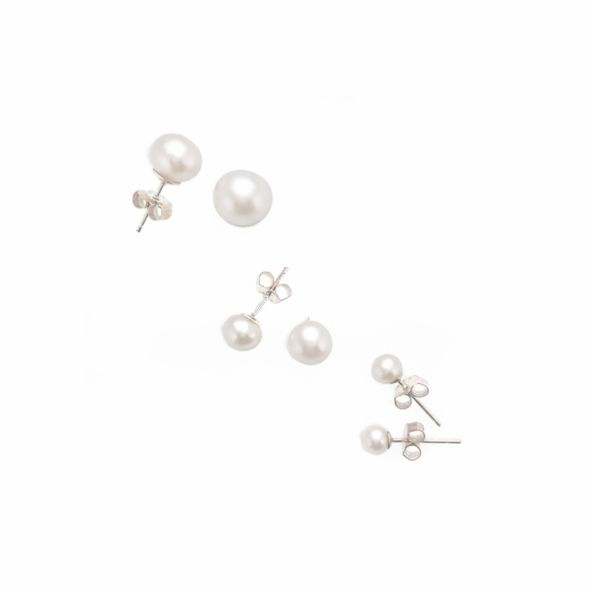 Pearl Earrings Studs White | The Courthouse Collection  | Australian Designer Pearl Jewellery