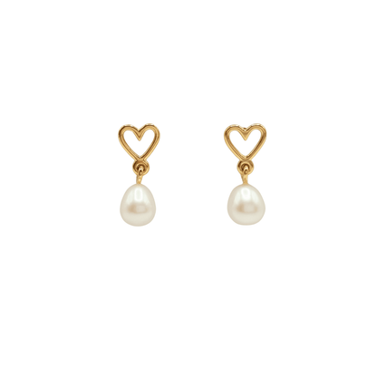 Pearl Heart Stud Earrings "Sweetheart" | The Courthouse Collection | Australian Designer Pearl Jewellery