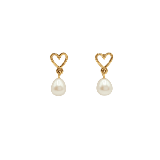 Pearl Heart Stud Earrings "Sweetheart" | The Courthouse Collection | Australian Designer Pearl Jewellery