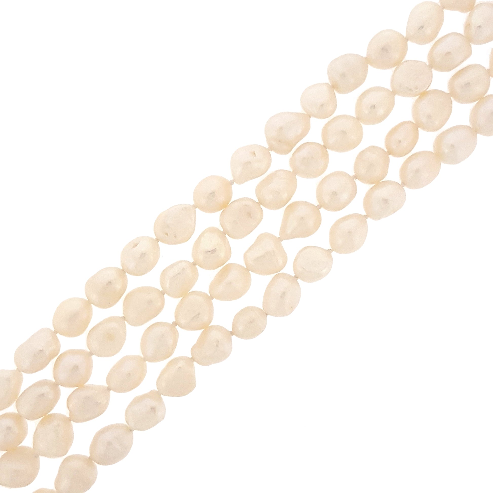 Pearl Necklace 'Longstrand' White 160cm Cultured Pearls| The Courthouse Collection