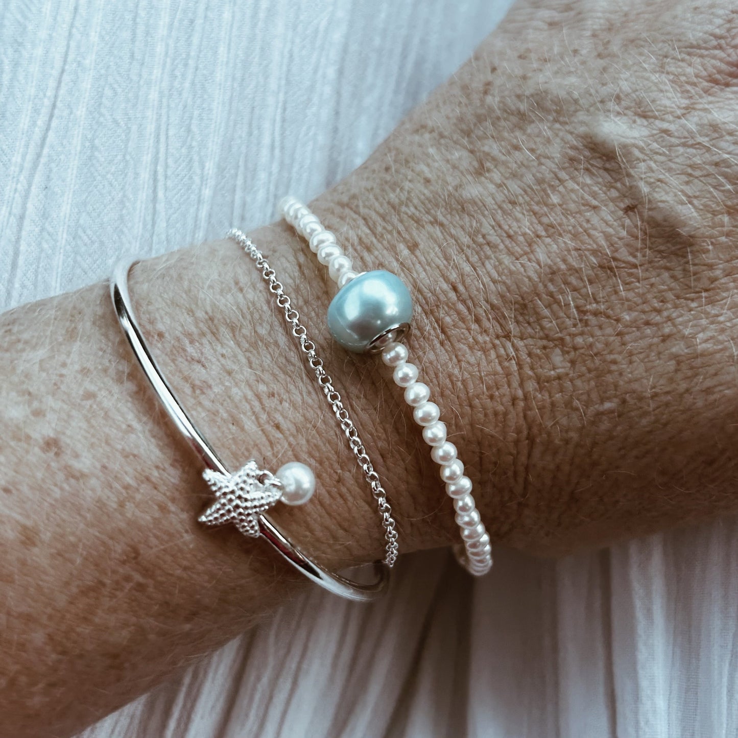 Pearl Bangle 'Starfish' | The Courthouse Collection  | Australian Designer Pearl Jewellery