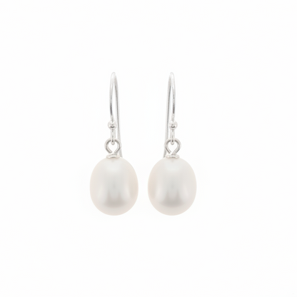 Pearl Drop Earrings “Hook White” | The Courthouse Collection | Australian Designer Pearl Jewellery
