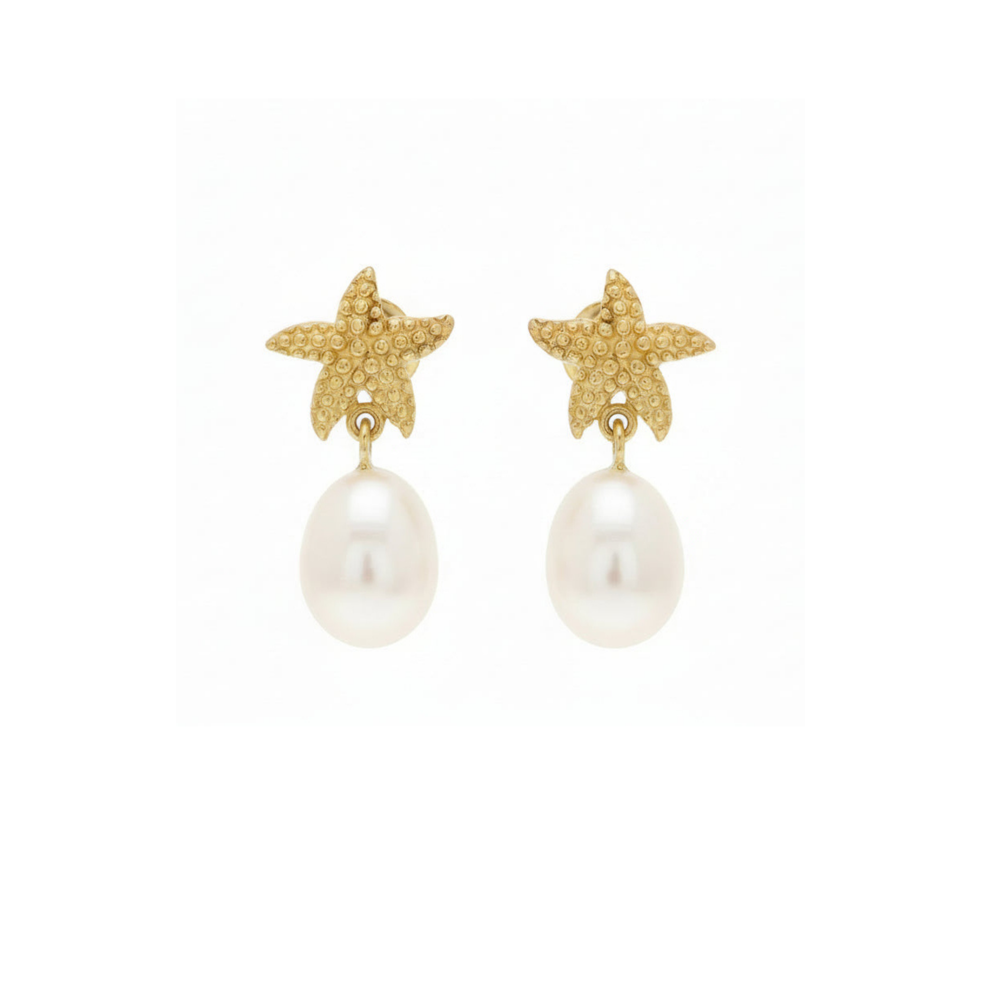 Gold Starfish Pearl Earrings | The Courthouse Collection | Australian Designer Pearl Jewellery