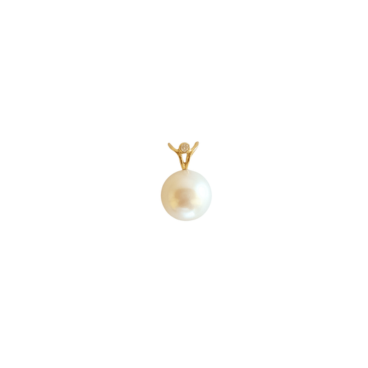Pearl & Gold Pendant "Sparkling Fishtail" 9ct | Australian Designer Pearl Jewellery