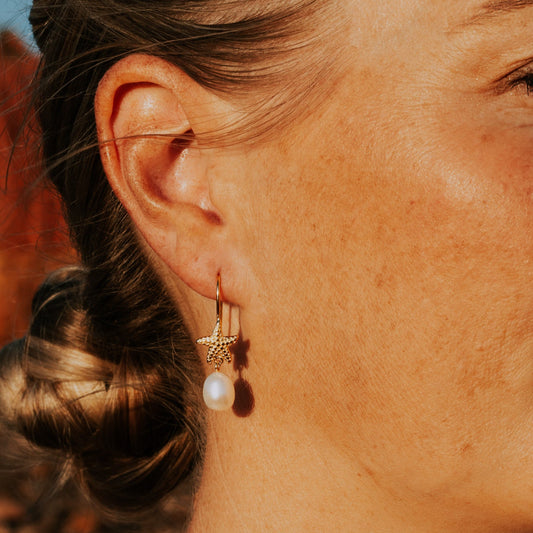 Pearl Starfish Earrings - The Courthouse Collection