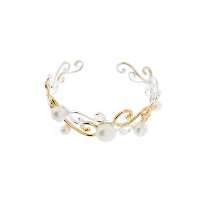 Pearl and Gold Bangles "Renaissance" | The Courthouse Collection  | Australian Designer Pearl Jewellery