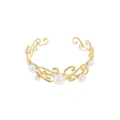 Pearl and Gold Bangles "Renaissance" | The Courthouse Collection  | Australian Designer Pearl Jewellery