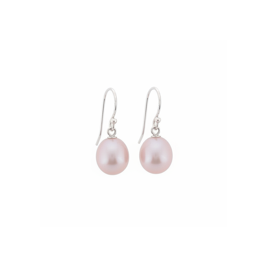 Pink Pearl Drop Earrings Hook | The Courthouse Collection | Australian Designer Pearl Jewellery