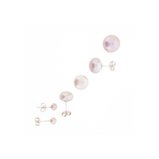 Pink Pearl Earrings-Stud | The Courthouse Collection  | Australian Designer Pearl Jewellery