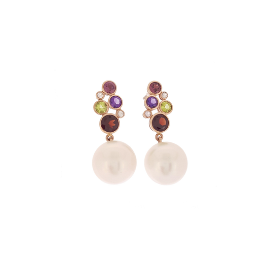 Plum Wine South Sea Pearl Earrings | The Courthouse Collection | Australian Designer Pearl Jewellery