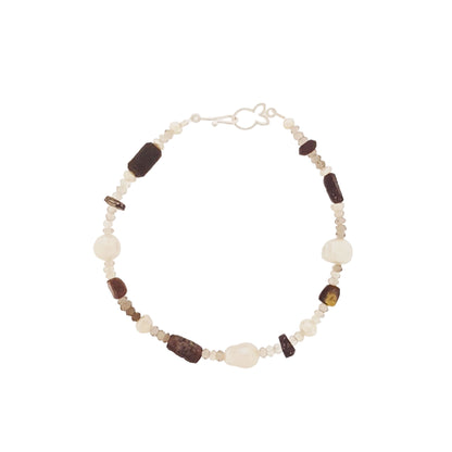 Roman Glass and Smokey Quartz