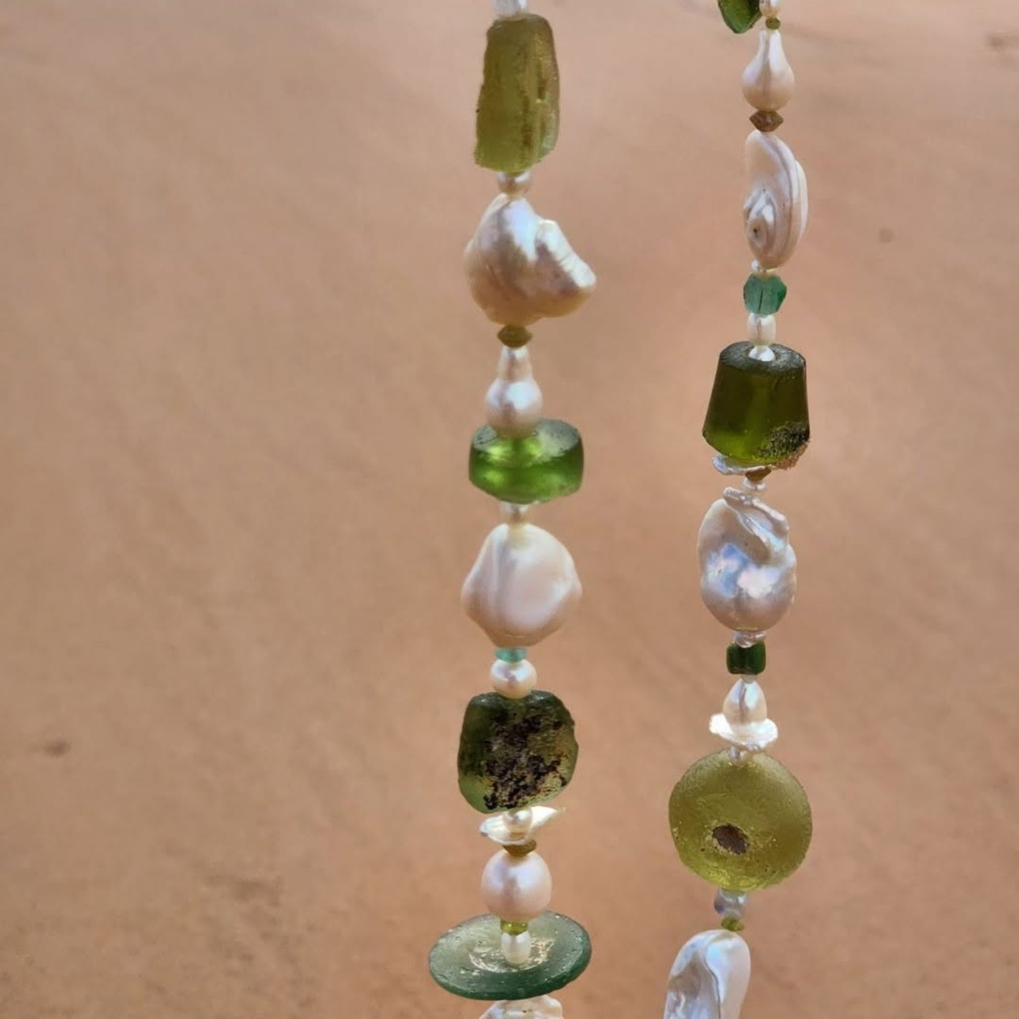 Roman Goddess Necklace | Ancient Roman Glass | Australian Designer Pearl Jewellery