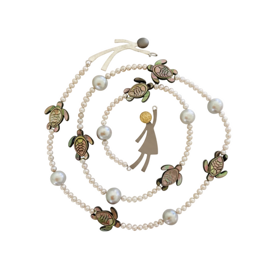 Ruby & Oliver Necklace ‘Dancing Turtles’ | The Courthouse Collection | Australian Designer Pearl Jewellery