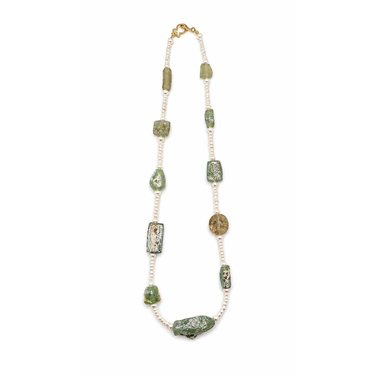 Salacia's Tide Necklace | Ancient Roman Glass | Australian Designer Pearl Jewellery