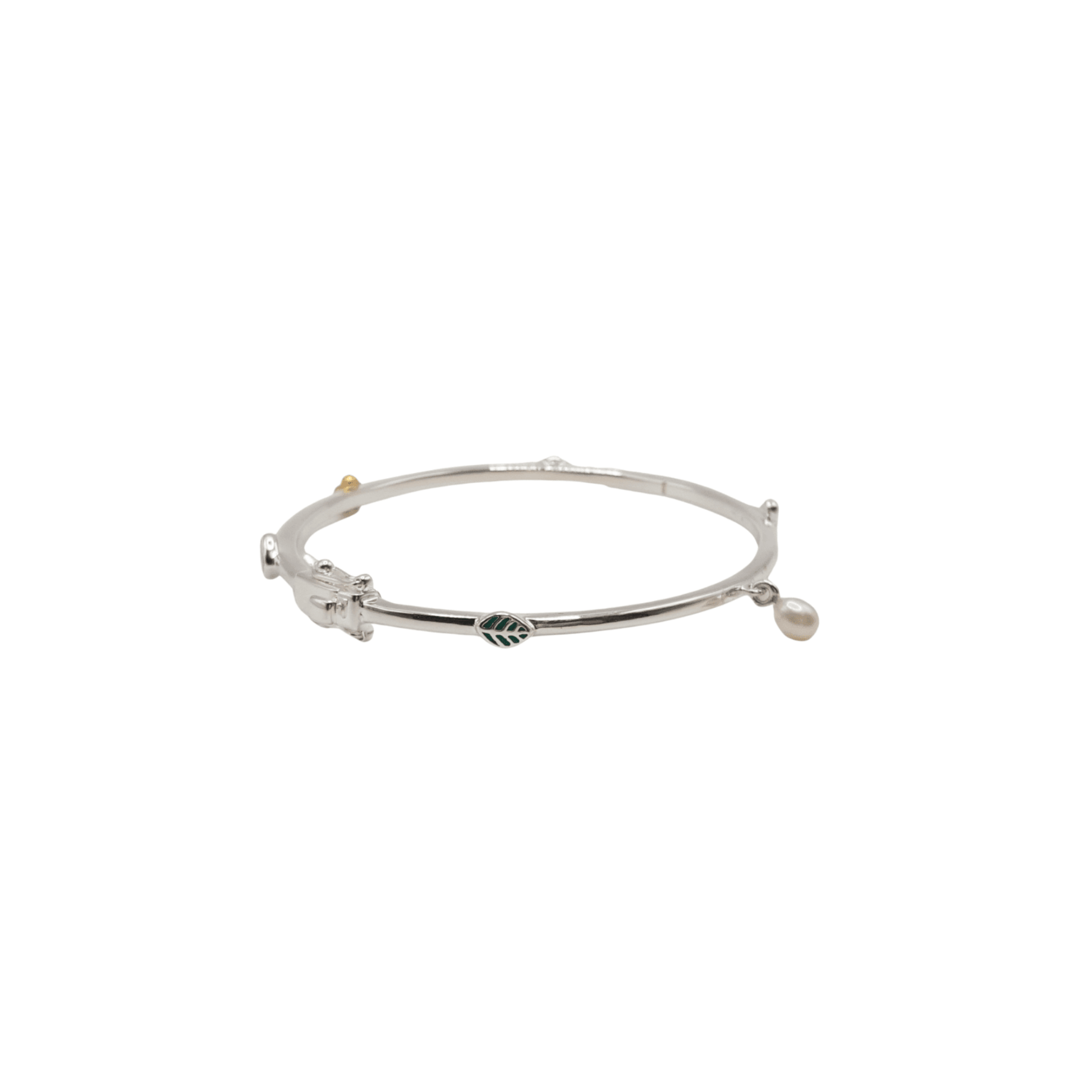 Silver Pearl Bangle 'Spring' | The Courthouse Collection | Australian Designer Pearl Jewellery