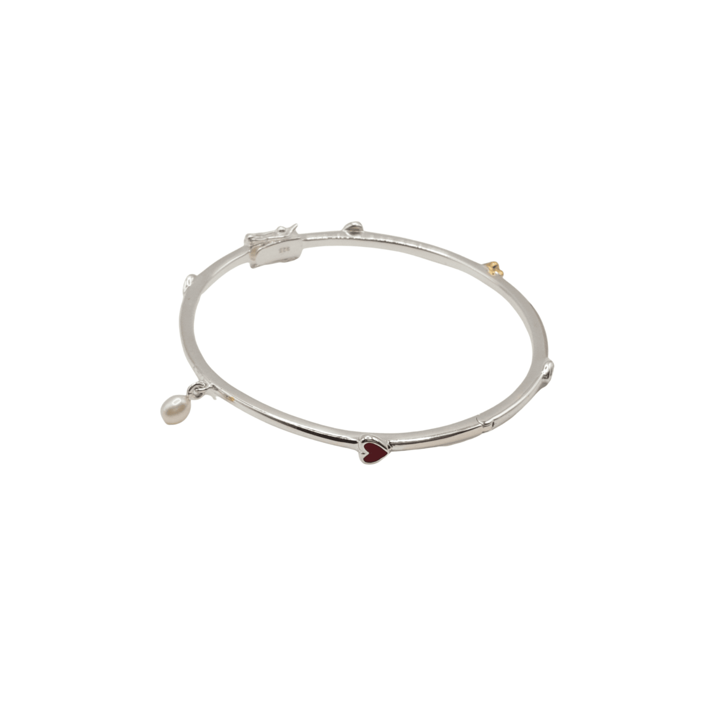 Silver Pearl Bangle 'Spring' | The Courthouse Collection | Australian Designer Pearl Jewellery