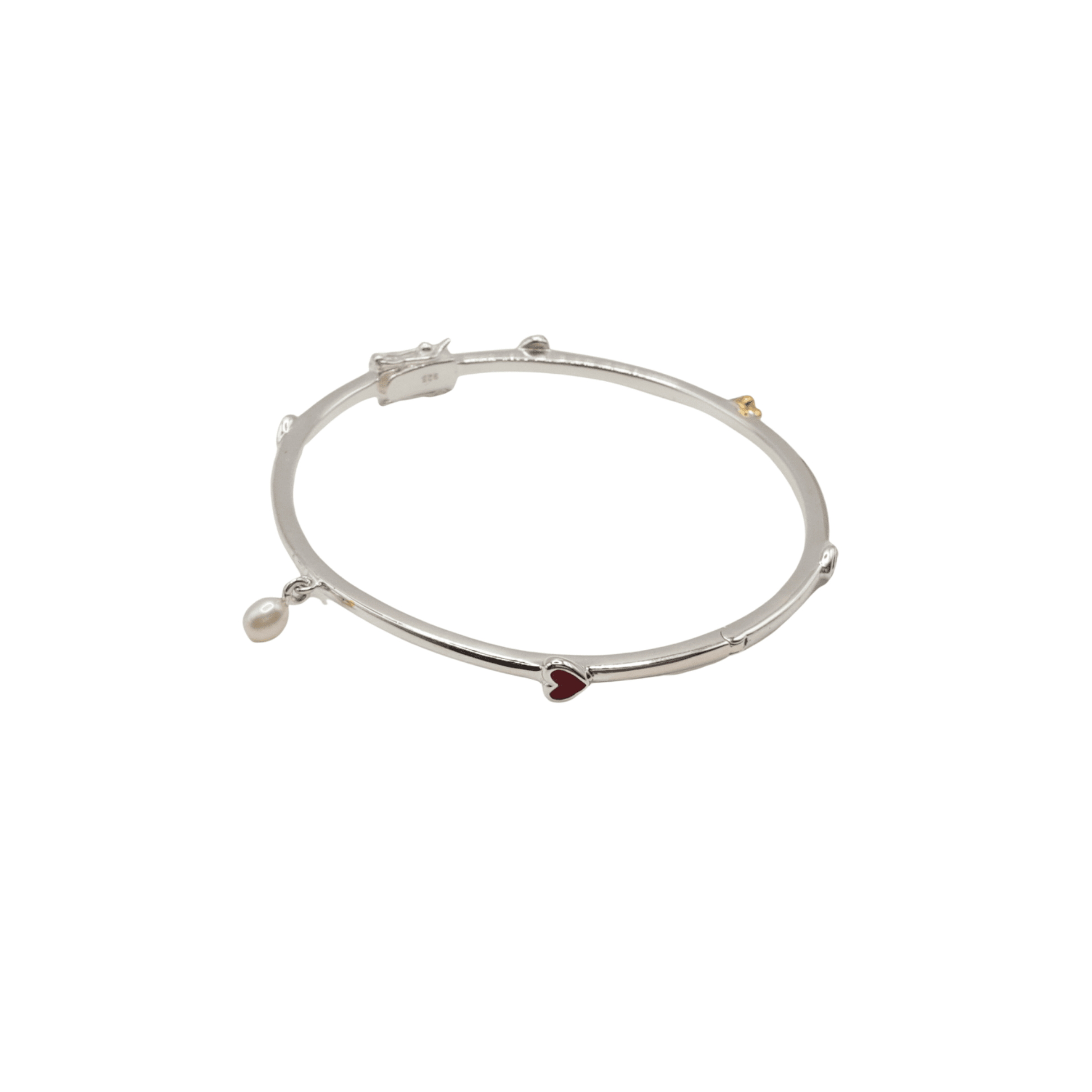 Silver Pearl Bangle 'Spring' | The Courthouse Collection | Australian Designer Pearl Jewellery