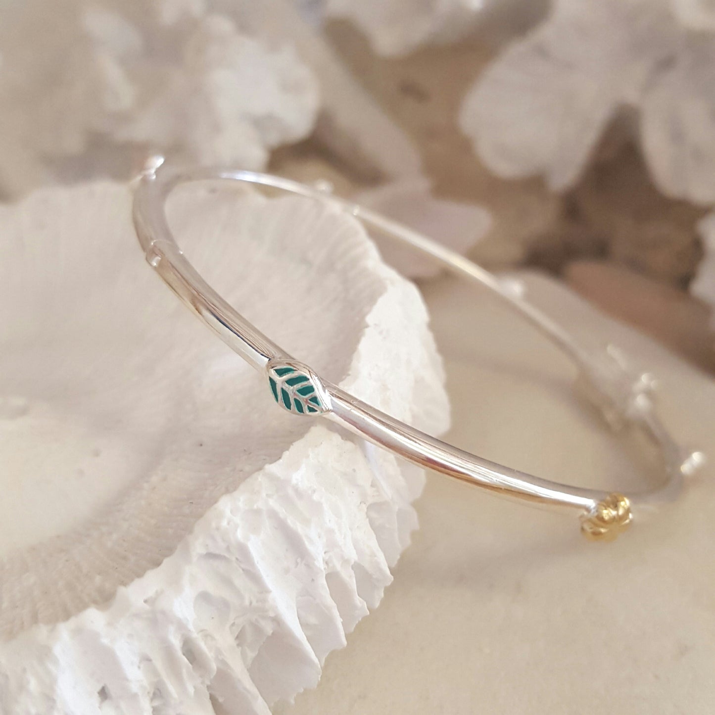 Silver Pearl Bangle 'Spring' | The Courthouse Collection | Australian Designer Pearl Jewellery