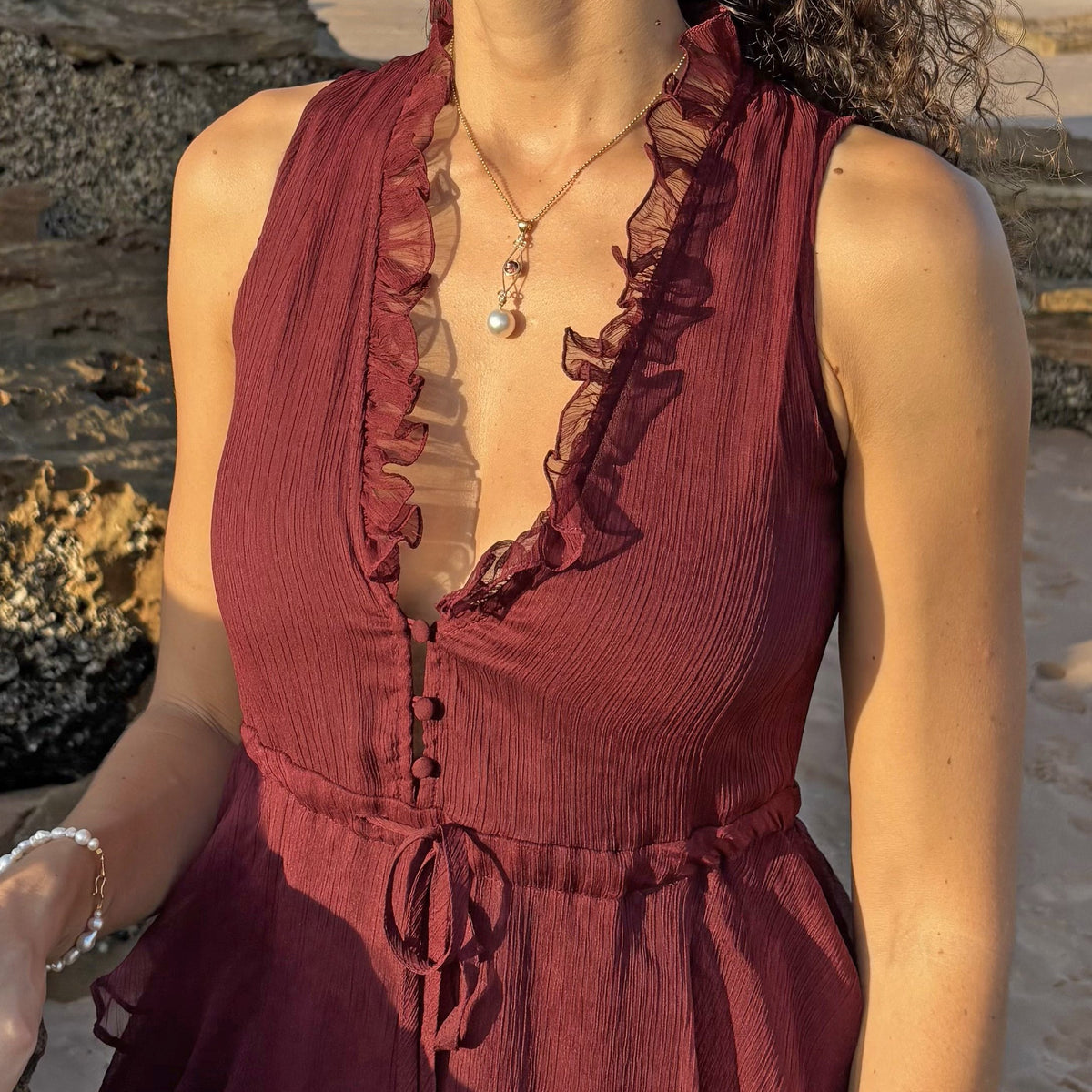 Broome Pearls "Spinel Wine" |  The Courthouse Collection | Australian Designer Pearl Jewellery