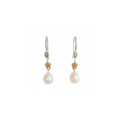 Sterling Silver Pearl Earrings "Spring" | The Courthouse Collection | Australian Designer Pearl Jewellery