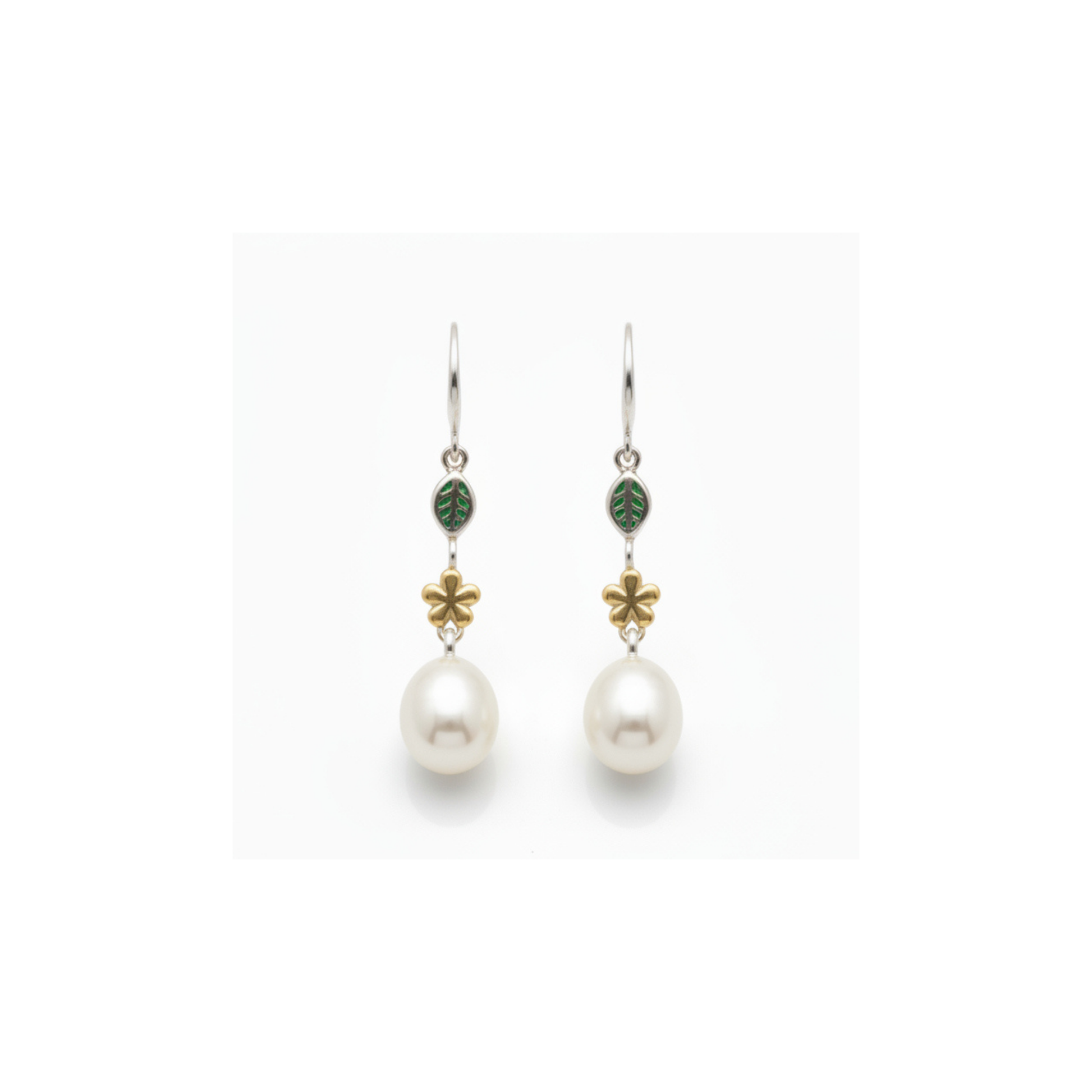 Sterling Silver Pearl Earrings "Spring" | The Courthouse Collection | Australian Designer Pearl Jewellery