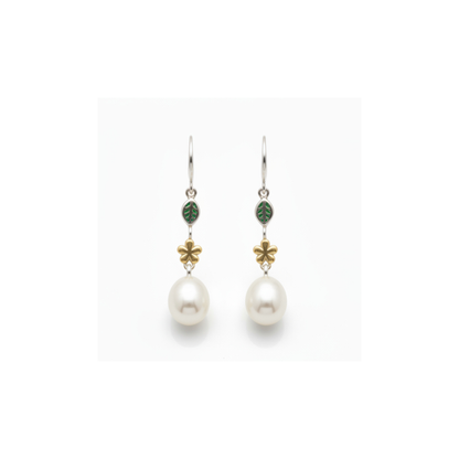 Sterling Silver Pearl Earrings "Spring" | The Courthouse Collection | Australian Designer Pearl Jewellery