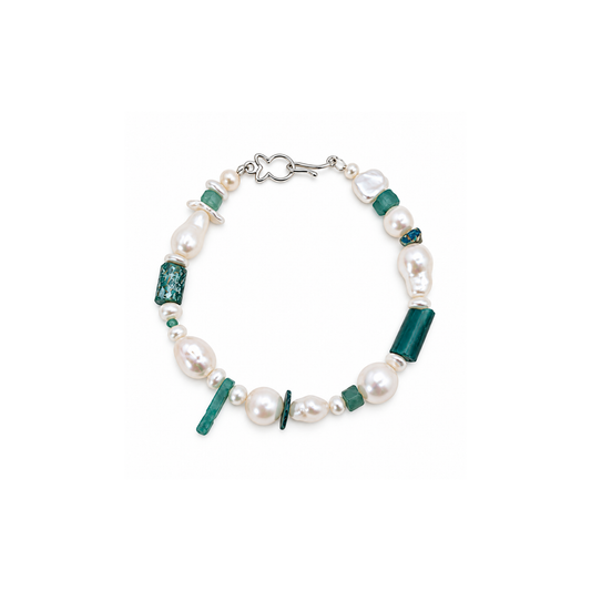 Thalassa's Tide Bracelet | Ancient Roman Glass | Australian Designer Pearl Jewellery