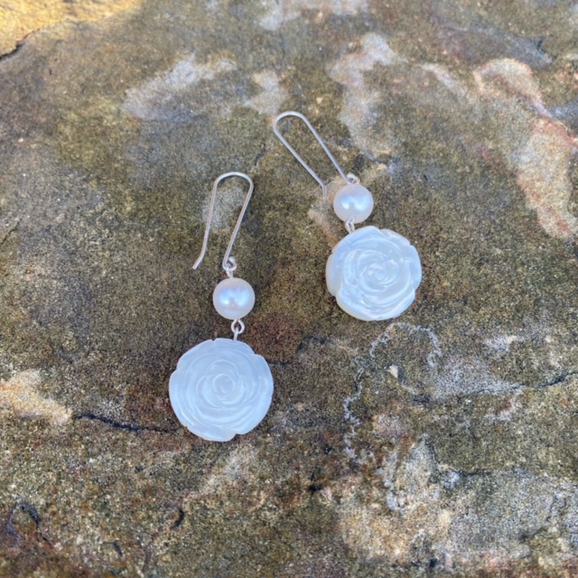 The Long Rose Earrings | The Courthouse Collection | Australian Designer Pearl Jewellery