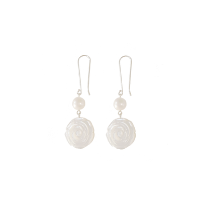 The Long Rose Earrings | The Courthouse Collection | Australian Designer Pearl Jewellery